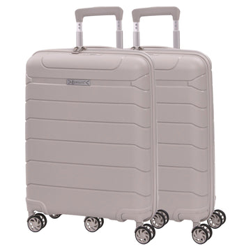 Aerolite 55x40x20/23cm Ryanair Priority Max Size Expandable Cabin Suitcase, Also Fits Wizz Air Priority, Lightweight PP Hard Shell Carry-On with 4 Spinner Wheels & TSA Lock (x2) – Cream